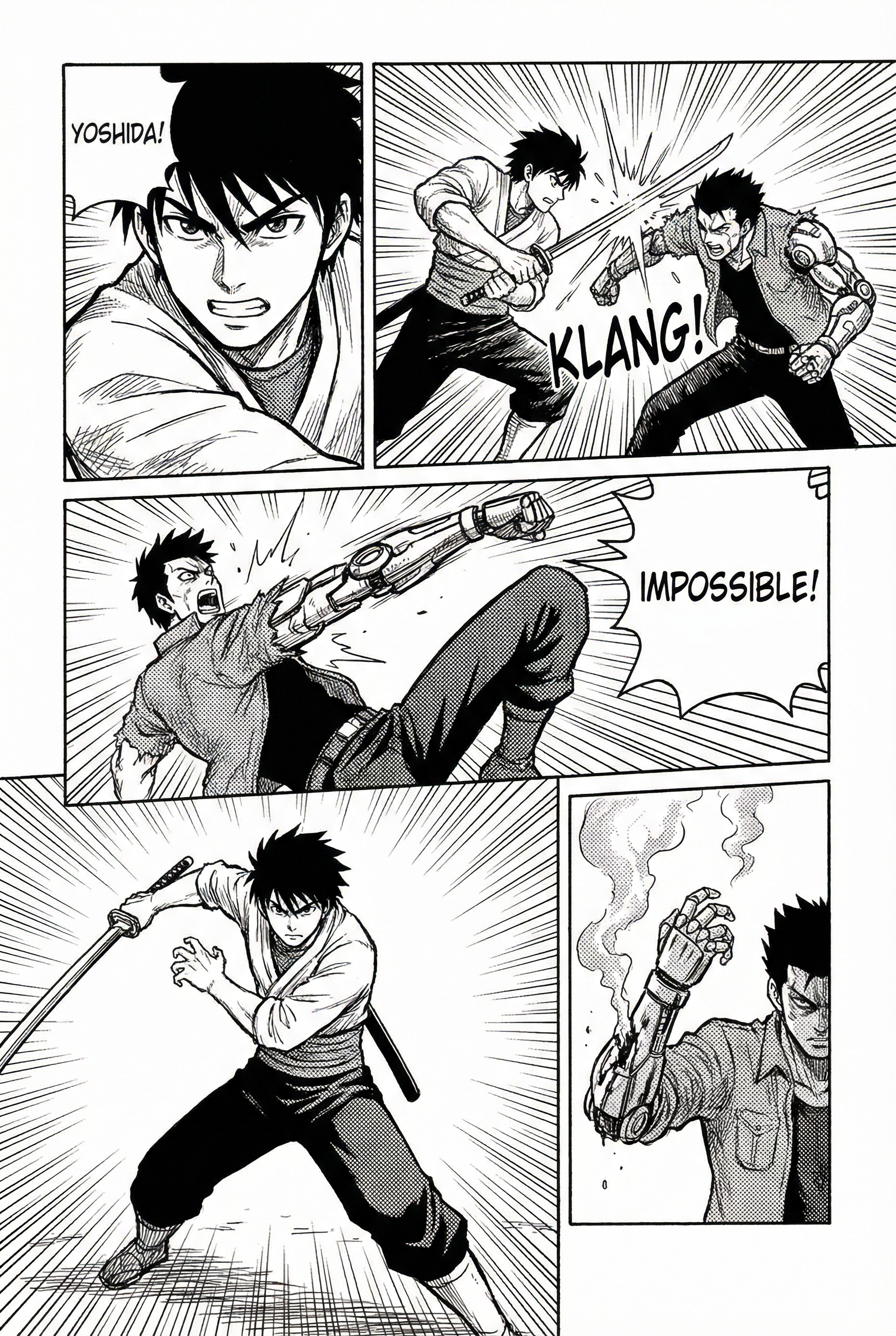 AI generated manga page with professional panel layouts and sequential art