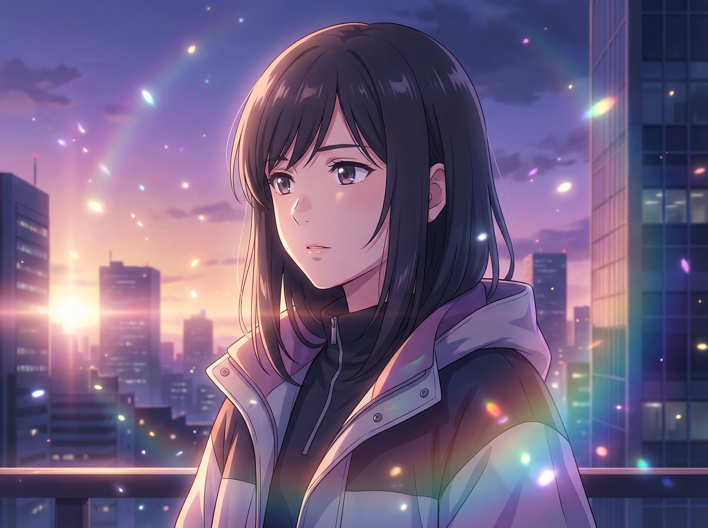 モダンアニメスタイルの例 - 滑らかなグラデーションと鮮やかな色彩